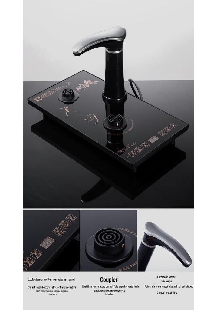 Automatic Tea Set with Induction Cooker & Tray - Kung Fu Style for Home Living Room
