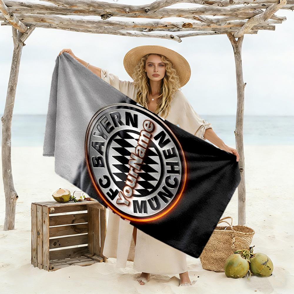 Bayern Munich Customize Your Name Beach Towel Super Soft Microfiber Quickdry Fabric Suitable for Sports Travel Swimming Yoga Bathroom Beach And Pool