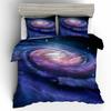 Luxury Galaxy Dark Blue Bedding Set Twin Full Queen King Size Duvet/Quilt Cover Set Shining Stars Starry Sky Comforter Cover