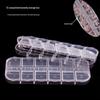 Nail Art Jewelry Storage Box: 12-Grid & 6-Grid, Transparent, Removable, Round & Square Divided Multifunctional Tool Organizer