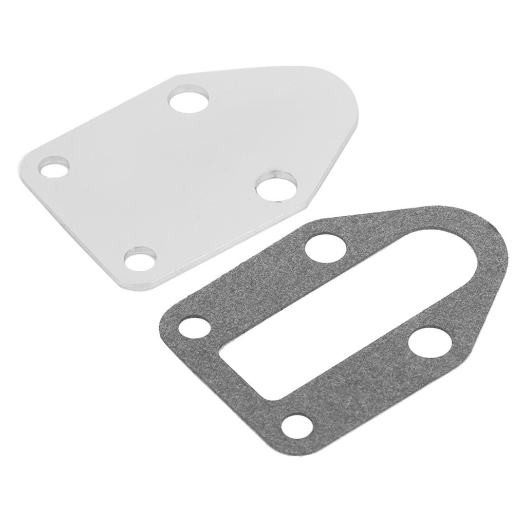 Chrome Fuel Pump Mounting Plate With Gasket Fit for Chevrolet SB 283 305 327 350 383 400 Engine