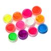 12 Colors Nail Art Tips UV Gel Fluorescent Powder Dust Manicure Decor DIY Tool