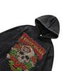 American Retro Skull Print Hoodie Jacket Autumn And Winter Heavy Washed Old Hooded Sweater Men And Women