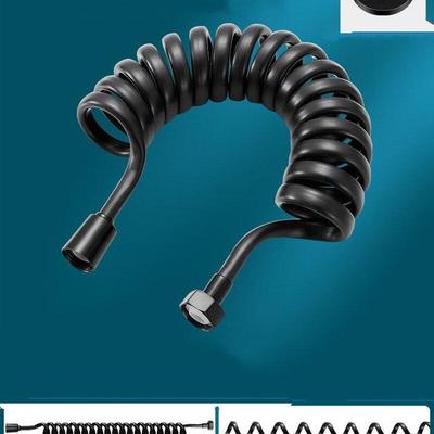 MDNG Retractable Shower Spray Hose with Nozzle - Black, 2m