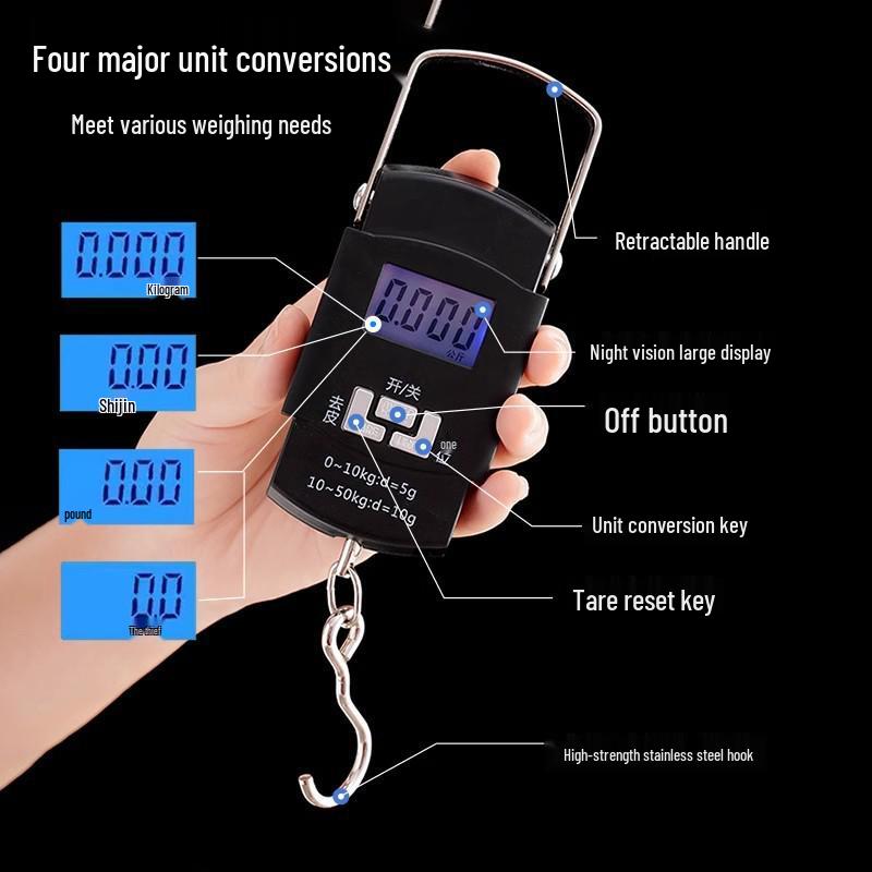 Portable High-Precision Handheld Electronic Scale with Hook
