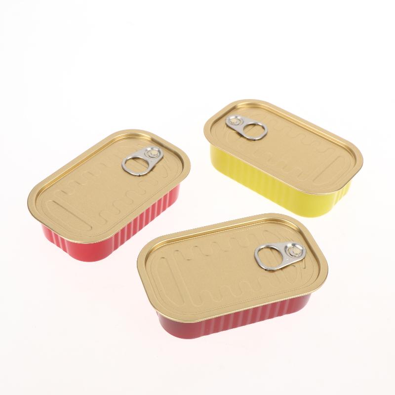 2 Stück Metall Rechteckig Leer Mini Blechdose Versiegelte Lebensmittel Dose Mit Zugring Deckel Mehrzweck Kleiner Organizer Aufbewahrungsbox