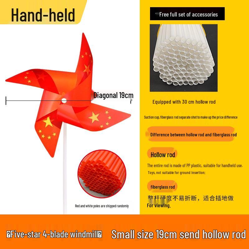 

Национальный день Пятизвездочный красный флаг вертушка - Сделай сам детское украшение для магазинов и уличных сцен Fishing Line, 20 pcs