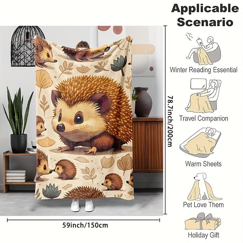 Cute Hedgehog Blanket: Embrace The Adorable Design, Ultra-Soft Fabric, And Cozy Vibes For Your Charming Home Decor
