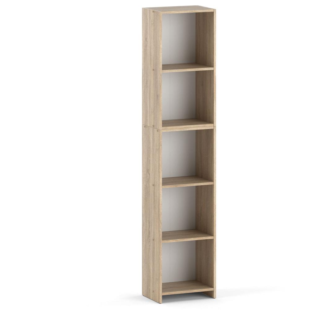 Office Bookcase Sonoma Oak 40 CM 5 Shelves Standing Column for Living Room