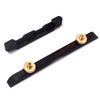 Mandolin Bridge Archtop Style Ebony Wood with Metal Hardware Height Adjustable Ebony Bridge for Mandolin Guitar Bass