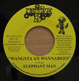 

7-дюймовая пластинка ELEPHANT MAN / CHOPPA CHOP - Wangsta An Wannabees / Hungry Peopl MAS229 Massive B 2003 US Регги, Ска и Даб Б/У
