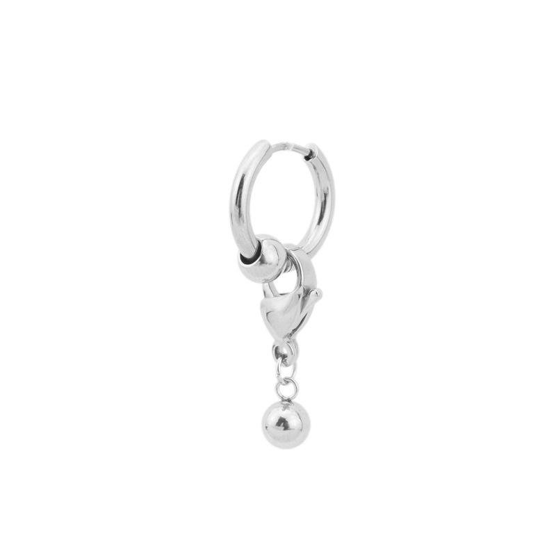 Personalized simple titanium steel earrings, neutral wind men's and women's trend ear jewelry, stainless steel spring ear clips