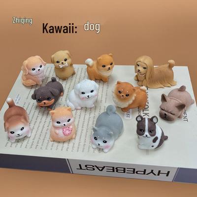 Kawaii Dog Dashboard Ornament: Cute Resin Figurine for Home & Garden Decor