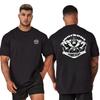 Fitness Sport T-Shirt Herren Baumwolle Kurzarm Top Mann Workout Bodybuilding T-Shirt Mode Streetwear lässig locker Herrenbekleidung