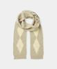 Kueo Hairy Mixed Argyle Scarf (Yellow)