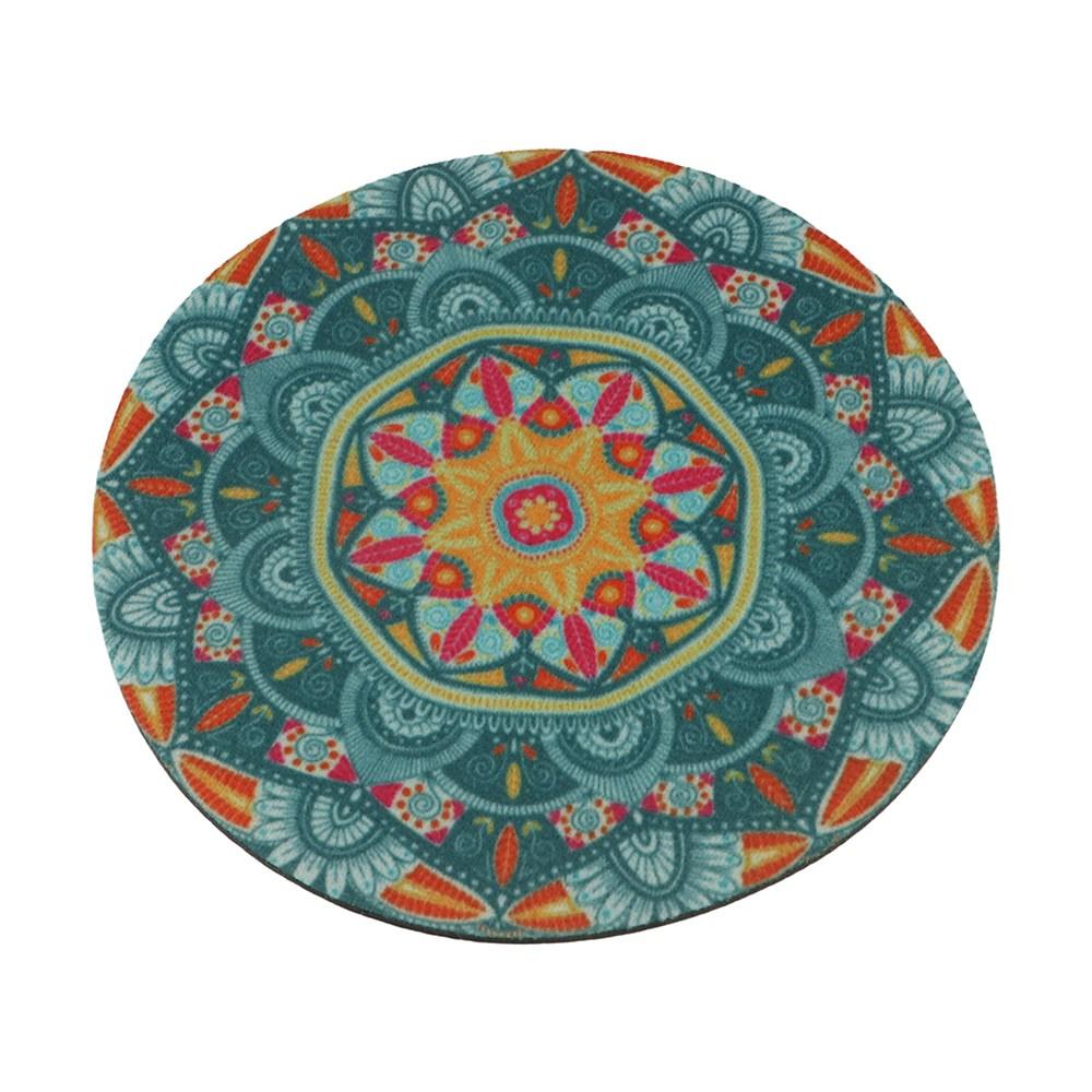 3PCS Rubber Mandala Coaster Cup Pad Cup Mat Table Pad Placemat  Kitchen