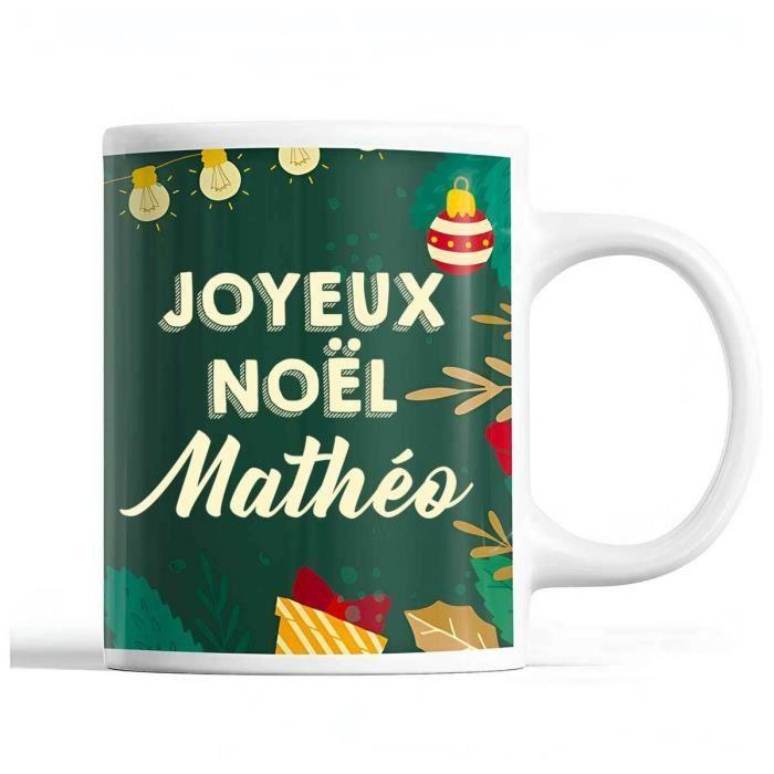 Mug - Noël Mathéo - Ceramic - Front/Back Print - 325 Ml - Green