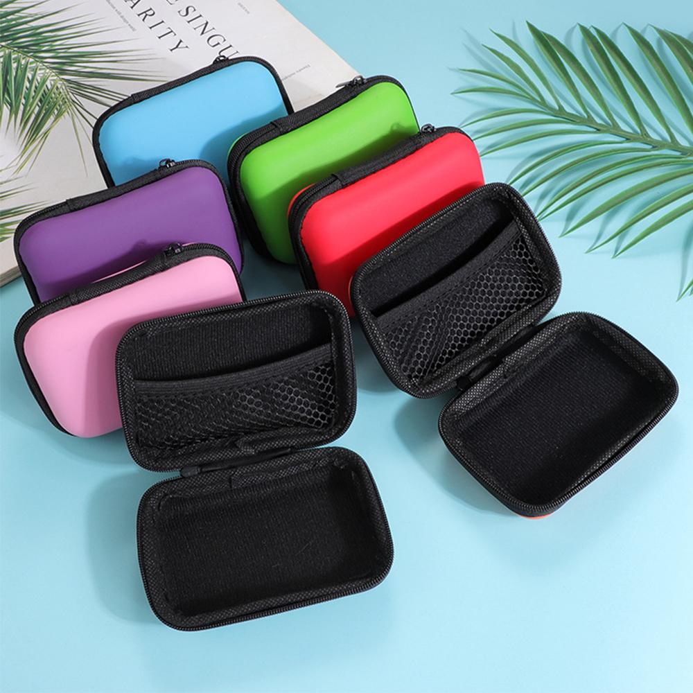 1PC Portable Mini Tech Accessory Organizer Bag, EVA Hard Shell for Earbuds, USB Drives & Chargers Home & Travel Organization