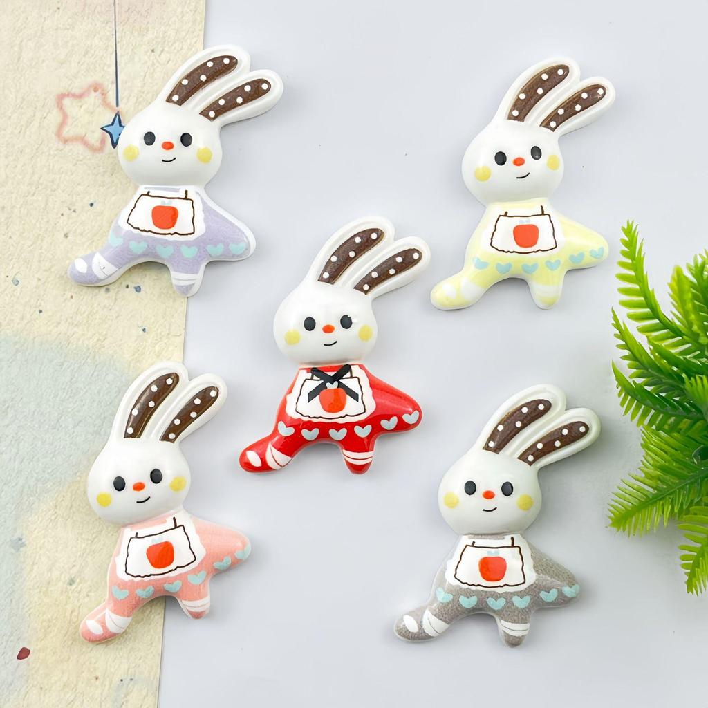 Cartoon Dancing Bunny Resin Accessories: Hair Clip, Keychain, Phone Case, Magnet, Shoe Buckle Ornaments