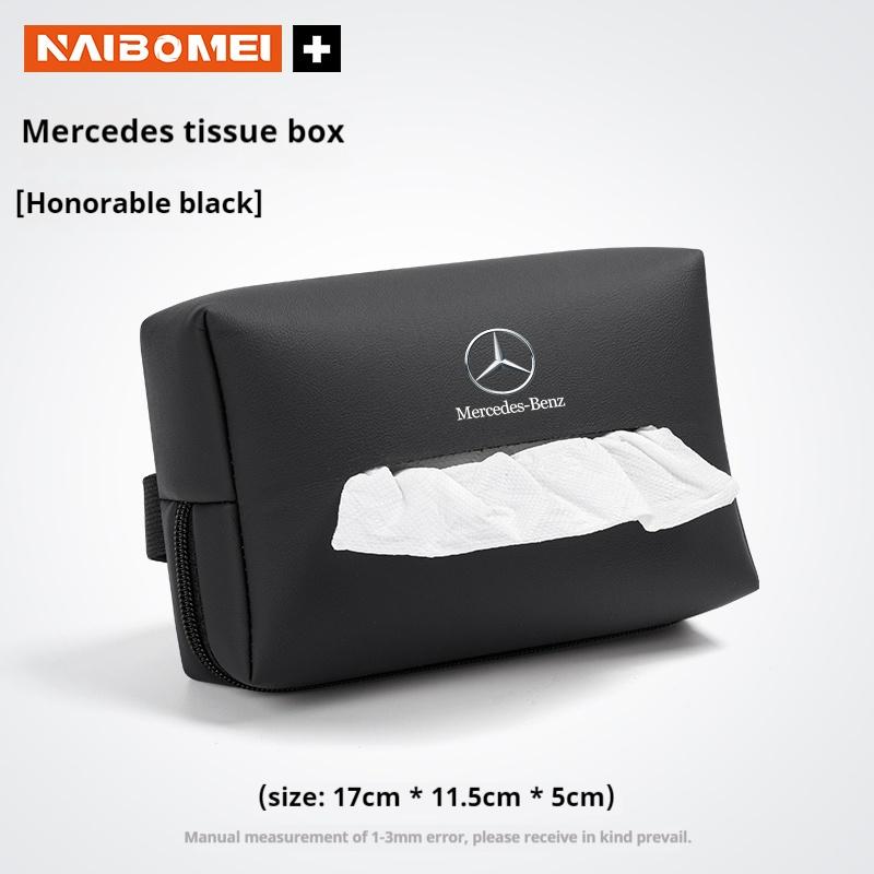 

Car tissue box seat backrest armrest box tissue storage box For Mercedes Benz AMG A B C E S Class SLK GLS GLK GLC SL GLA Vito ML чорний