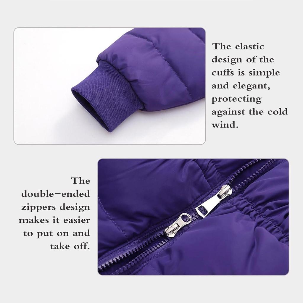 Zimní péřová bunda a kalhoty pro děti, batolata, chlapce a dívky – 90% bílé kachní peří, voděodolné, větruodolné, odnímatelná kapuce, 1–6 let