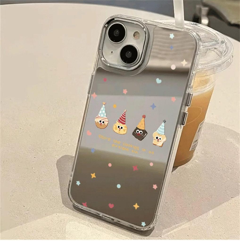 Cartoon Style Apple iPhone 16/17/Pro Max Mirror Case with Personality