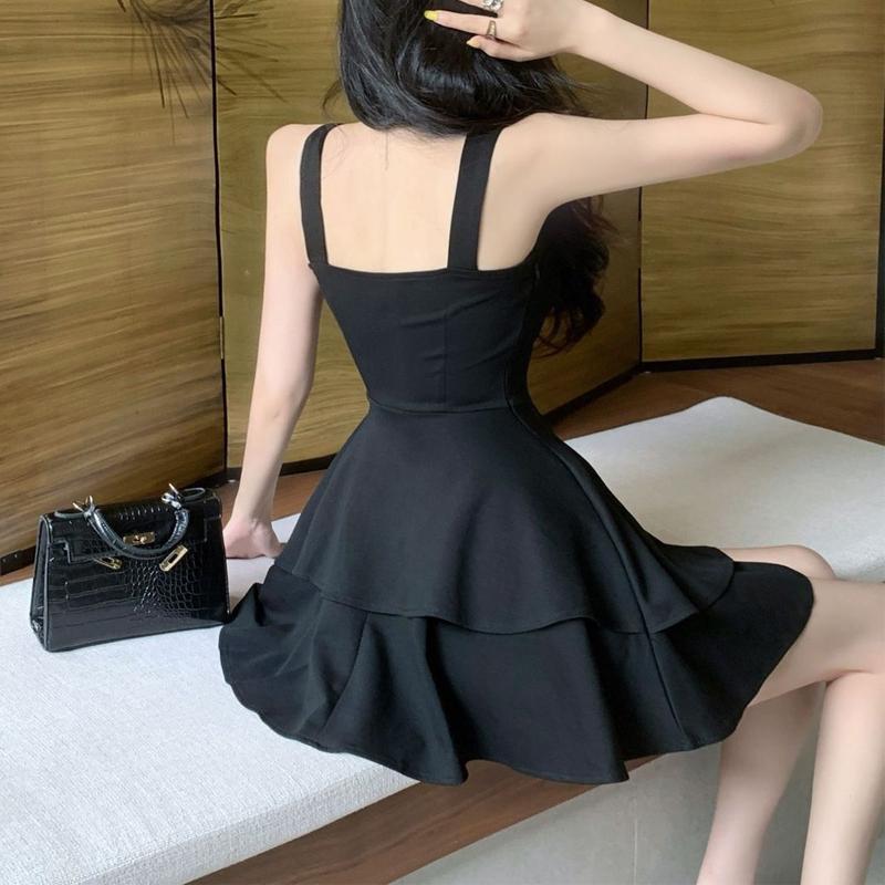 Women Sexy Backless Ruched Irregular Elegant Party Dresses Summer Strap Sleeveless High Waist Slim Sweet Club Mini Dress Vestido
