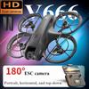 V666 Drone 4K Professional 180 ° ESC HD Camera Aerial FPV Brushless Avoiding Obstacle with Screen Remote Control Folding RC Drone Toy Gift