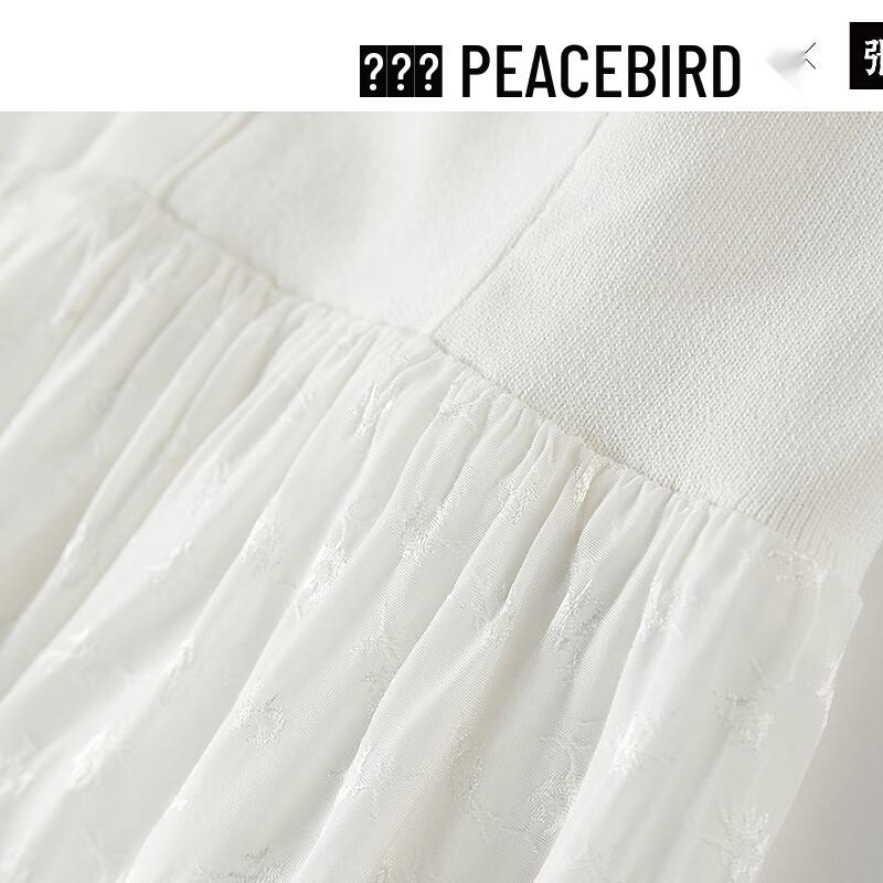 PEACEBIRD Women's Square Neck Puff Sleeve Dress