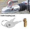 Anti-Theft Trailer Coupling Hitch Lock Insertable Security for Pressed Coupler Heads Caravans RVs with 2 Keys Accessory Part