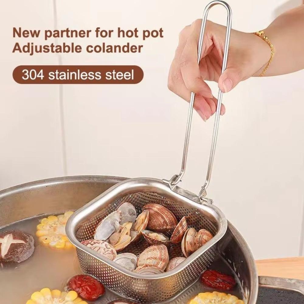 Ustensiles de Cuisine Cuillère Passoire en Maille Réutilisable Panier Filtre à Frire Panier pour Cuisson des Pâtes Outil de Cuisine