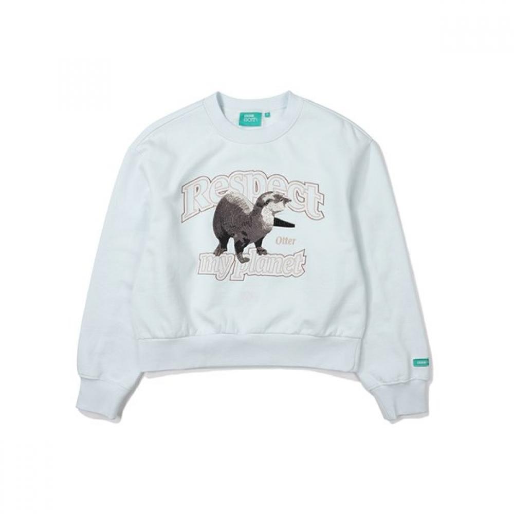 Bbc Earth SWeatshirt W Animal Embroidery Light Blue Light Blue 90