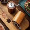 Manual Salt and Pepper Grinder Set Home Wooden Spice Black Pepper Grinding Bottle Adjustable Thickness Kitchen Grinding Gadget