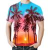3D Polyester Unisex T-Shirt Summer Beach Style. Coconut Tree Printed Graphic Quick Dry Moisture Wicking Short Sleeve Casual