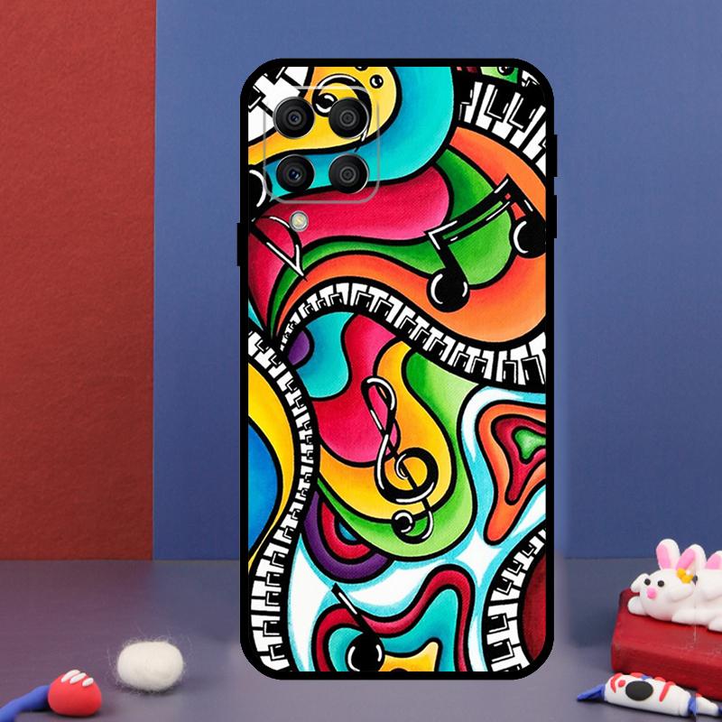Piano Keys Musical For Samsung Galaxy M31 M51 M33 M13 M23 M53 M15 M55 M14 M34 M54 M20 M30s M32 M52 Phone Case