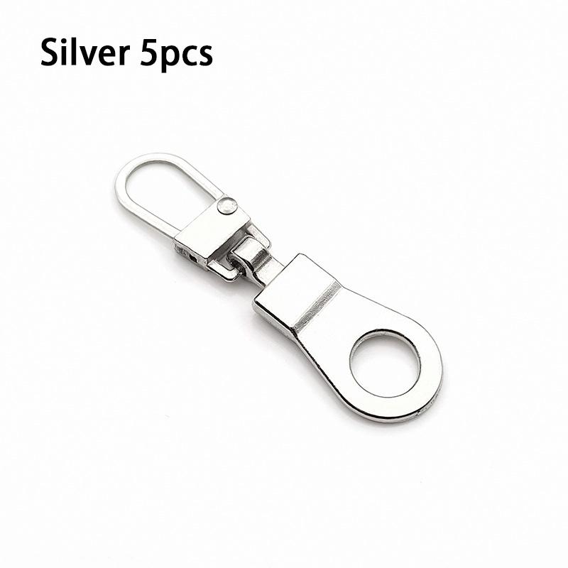 Detachable Metal Zipper Puller Head 5-12Pcs Replacement Zipper Head Repair Kits For Luggage Purse Clothes DIY Sewing Accessories