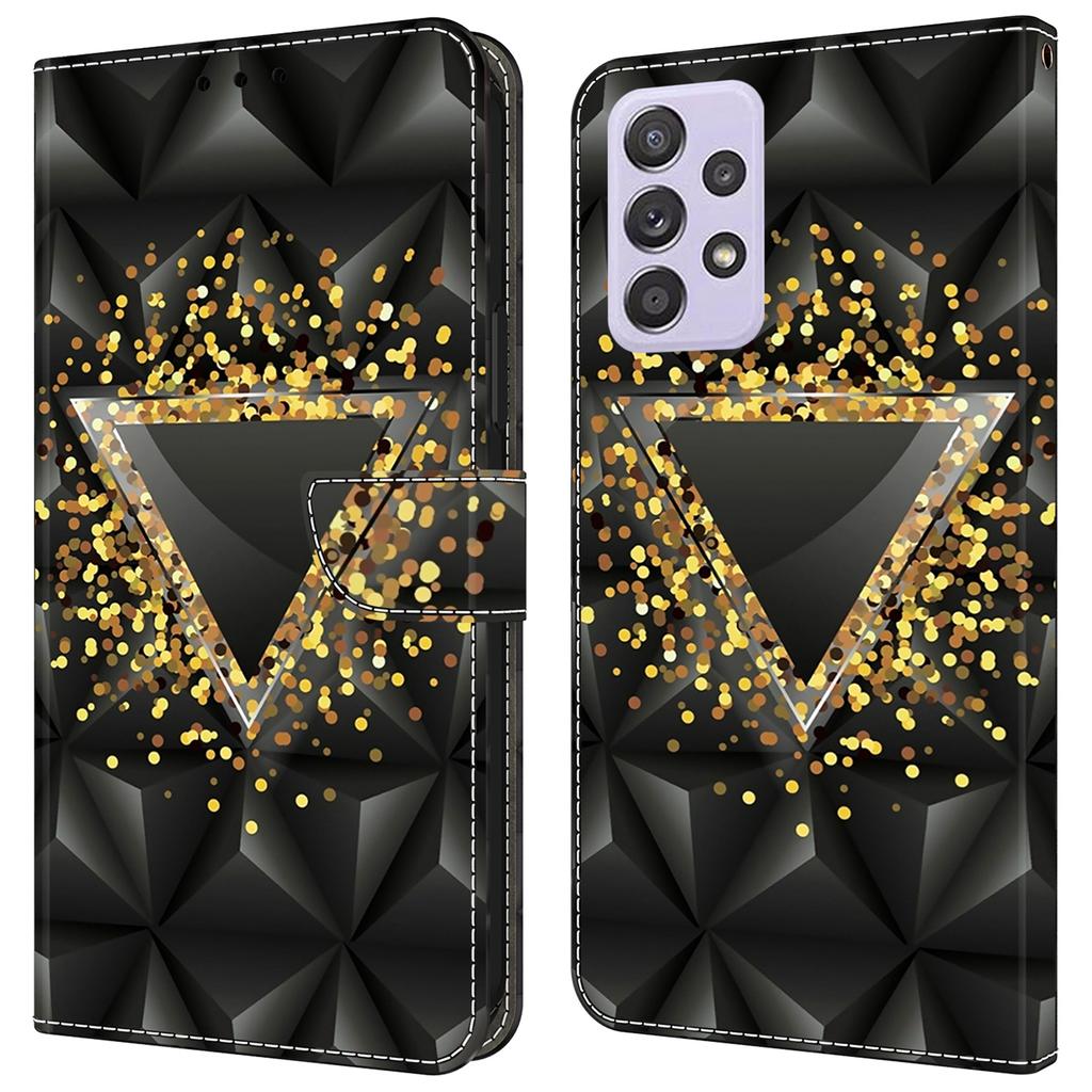 Pro Samsung Galaxy A52 4G/5G/A52s 5G Pouzdro Vzorový tisk Vyklápěcí Folio Kožený Kryt na Telefon