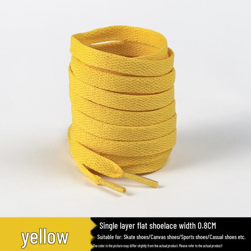Flat Shoelaces for Canvas Sports & Skate Shoes, Casual Boots, Little White Shoes, Unisex Pure White Shoelaces
