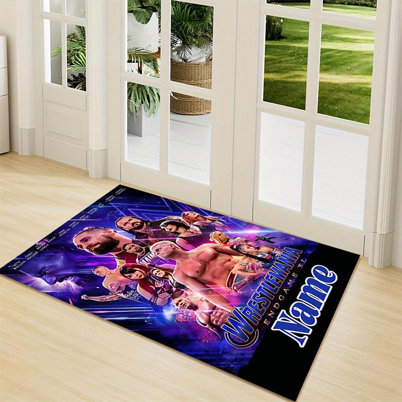 Custom Name Fall Guys Party Carpet Rug Customizable Soft Washable Anti-Slip Home Living Room Sofa Mats Personalized Rug. 090990