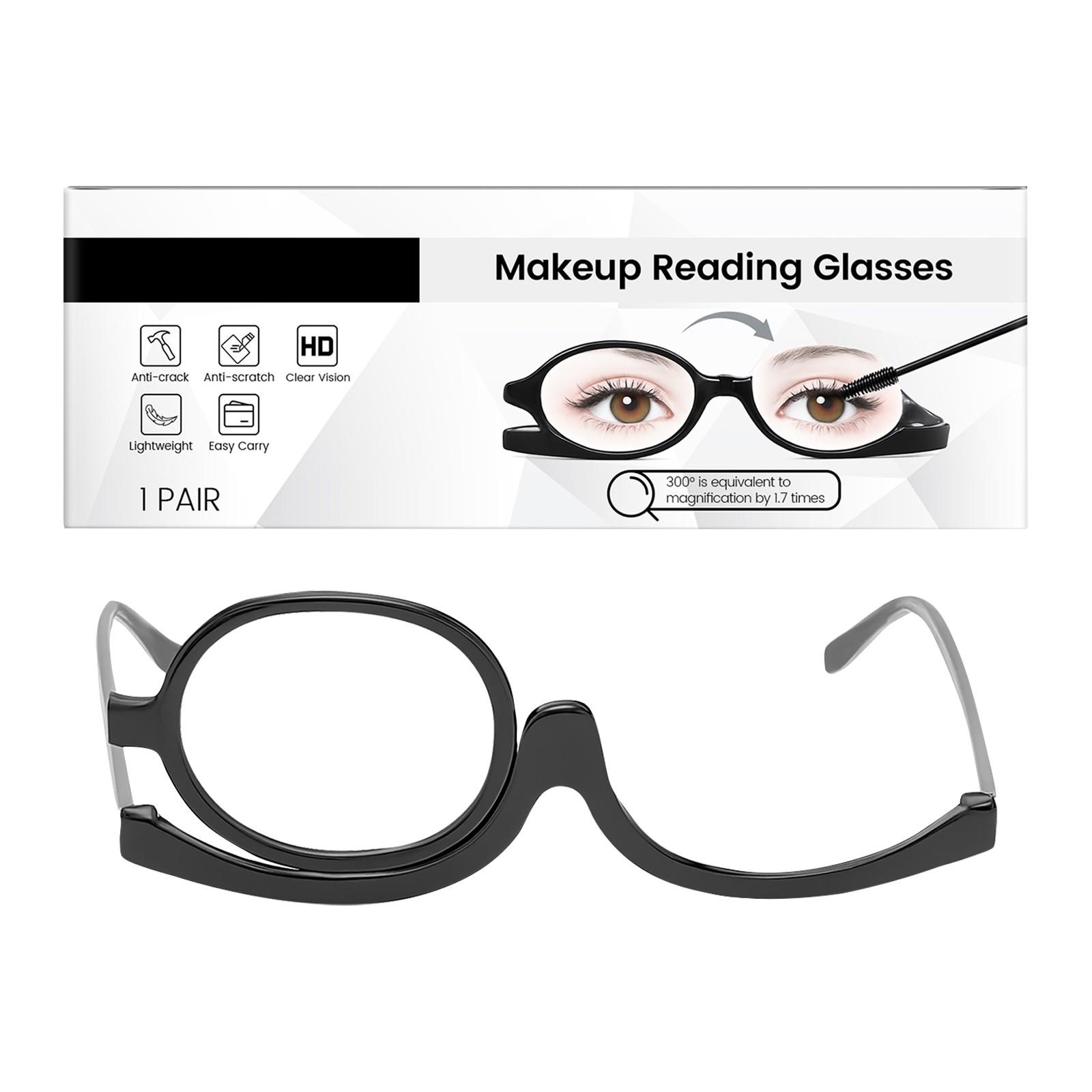 

Вспомогательные очки для макияжа, Вращающиеся очки, Инструменты для макияжа, Модные очки, Увеличительные очки для макияжа(1 ПАРА) One Size белый