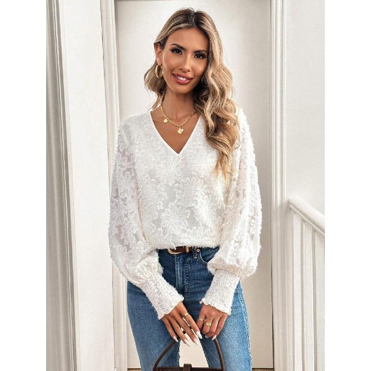 Frühling und Herbst Neue Damen Vielseitige Langarm Tägliche Business Pendler Elegante Komfort Sexy Bottom Shirt Top