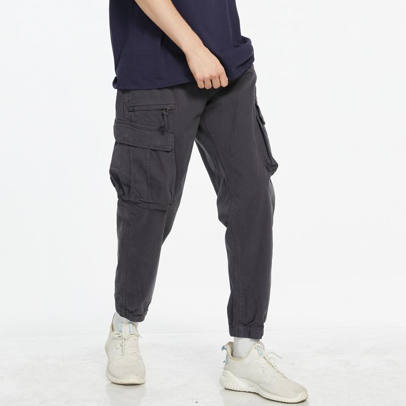 Осенне-зимние мужские свободные повседневные комбинезоны Мужские брюки с несколькими — фото 3