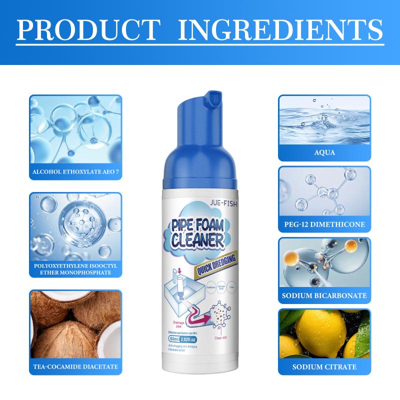 Pipe Dredge Drain Foam Cleaner Kitchen Dredging Agent Deodorant Odor Eliminator Drain Cleaner Prevent Dirt Accumulation