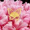 9Pcs/set Gold Flower Shape Mother's Day Cupcake Decor Acrylic Heart Best Mom Party Baking Cakes Dessert Decorations Supplies