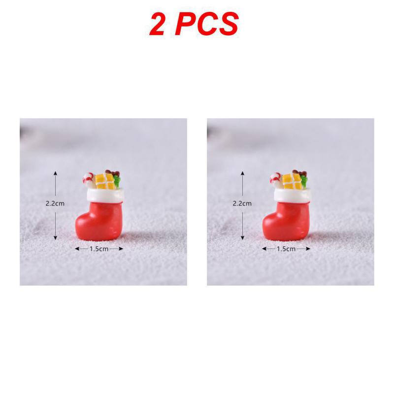 Christmas Figurines Dollhouse Ornament Home Decorations Fairy Garden Micro Landscape Deer Xmas Tree Santa Claus Snowman