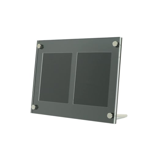 UV-Cut Shield PRO 2-Row Display Case for Trading Cards, Sun Protection, Screw-Down Clear Frame with Groove, Perfect for Storage, Exhibition, and Colle