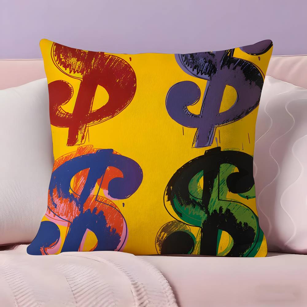 

A-Andy W-Warhol Art Pillow Case Ultra Soft Skin Friendly Fabric Cloud Like Comfort & Concealed Zipper 30cmx30cm
