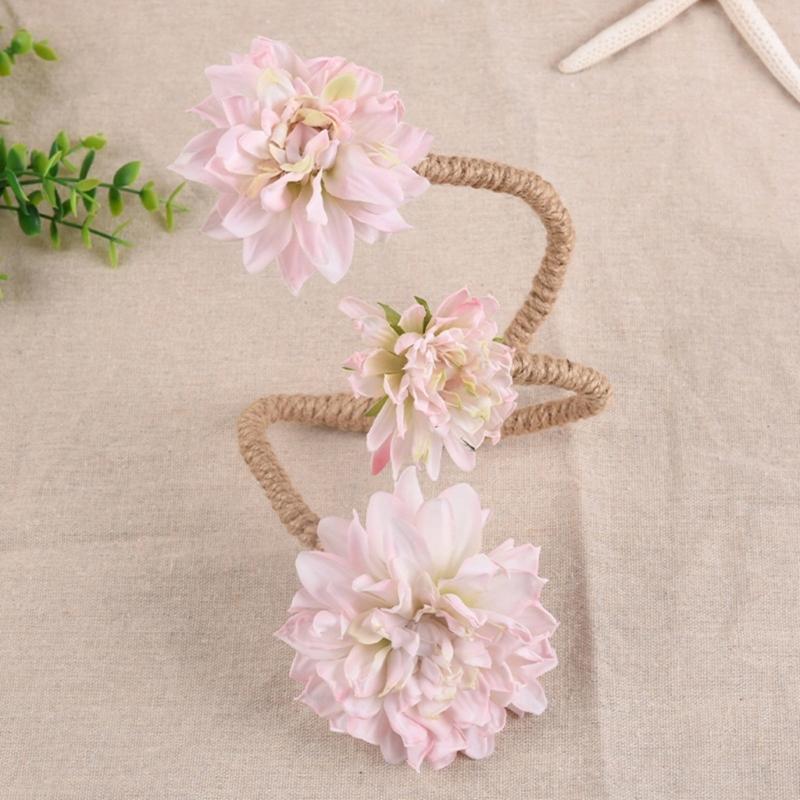 Curtain Tiebacks Flower Window Curtain Bind Rope Decorative Curtain Holdbacks Drapery Holdbacks Home Office Decors