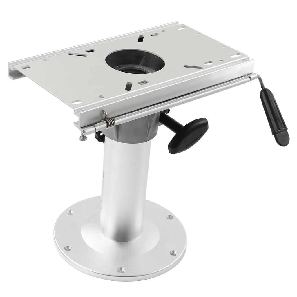 Marine Adjustable Seat Pedestal Manual 330‑480mm Height 225mm Base for RVs Yachts Boats