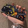 Fashion Graffiti Black Comic Style Phone Case For iPhone 16 16E 15 14 13 12 11 Pro Max 7 8 Plus XR XS Max Shockproof Back Cover